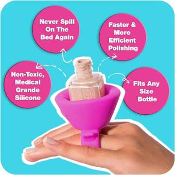 tweexy Wearable Nail Polish Holder Ring - Ideal Gift for Teenage Girls - Nail Polish Holder Stand for Manicure & Pedicure, Fingernail Painting - Nail Polish Accessories (Passion)