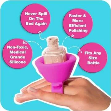 tweexy Wearable Nail Polish Holder Ring - Ideal Gift for Teenage Girls - Nail Polish Holder Stand for Manicure & Pedicure, Fingernail Painting - Nail Polish Accessories (Passion)