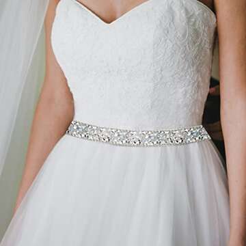 3 Yards Resin Rhinestone Ribbons Self Adhesive Diamond Christmas Ribbon Crystal Ribbon Roll Glitter Resin Diamond Belt Bling Rhinestone Ribbon(0.4 Inch,Silver AB Color)