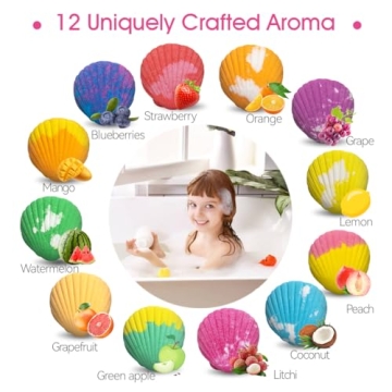 Kids Bath Bombs with Surprise Toys Inside - 12 Pack Gift Set