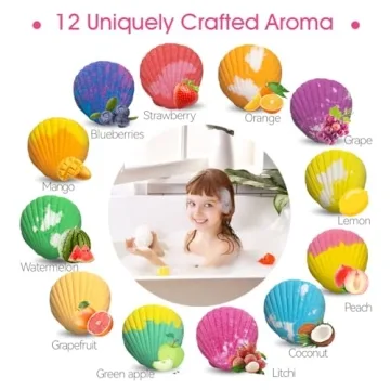 Kids Bath Bombs with Surprise Toys Inside - 12 Pack Gift Set