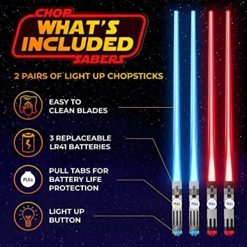 ChopSabers LED Light Up Chopsticks - Fun for All Ages