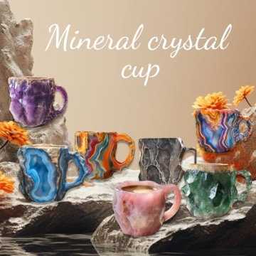 Mineral Crystal Coffee Mug - Unique Blue Gift