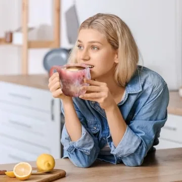 Mineral Crystal Coffee Mug - Unique Blue Gift
