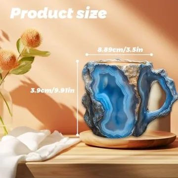 Mineral Crystal Coffee Mug - Unique Blue Gift