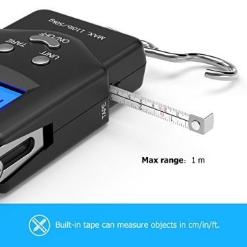 Dr.meter Fish Scale with Backlit LCD - 110lb Capacity