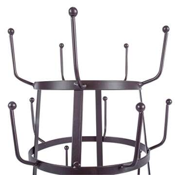 DII Metal Kitchen Storage Collection 3-Tier Mug Tree Stand, 9.5x12.75, Rustic Bronze