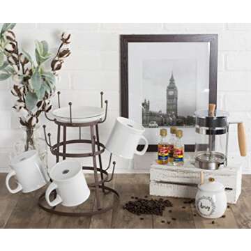 DII Metal Kitchen Storage Collection 3-Tier Mug Tree Stand, 9.5x12.75, Rustic Bronze