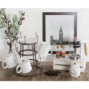 Rustic Bronze 3-Tier Mug Tree Stand for Kitchen Organization