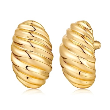 Stylish HESSAWELL Twisted Stud Earrings for Women