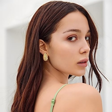 Stylish HESSAWELL Twisted Stud Earrings for Women