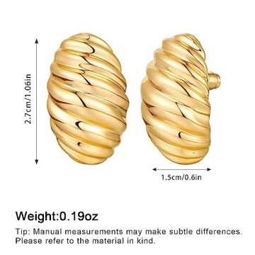 Stylish HESSAWELL Twisted Stud Earrings for Women