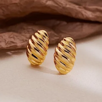 Stylish HESSAWELL Twisted Stud Earrings for Women
