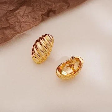 Stylish HESSAWELL Twisted Stud Earrings for Women