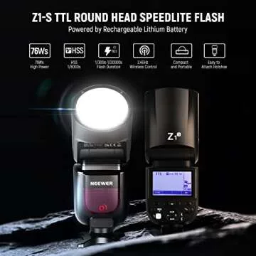 NEEWER Z1-S TTL Round Head Flash Speedlite for Sony DSLR Cameras