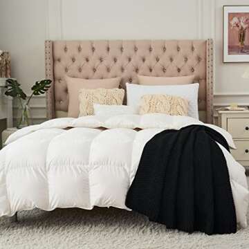 Longhui bedding Chunky Cable Knit Throw Blanket Lightweight Black 100% Organic Cotton Blanket for Sofa Couch Bed Baby Nursery, Rustic Shabby Chic Modern Farmhouse, 51” x 63” Give Laundering Bag