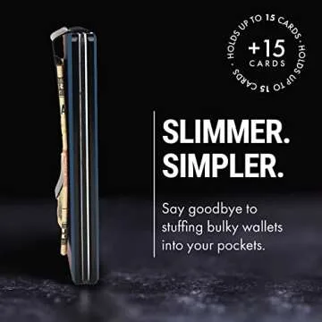 Mountain Voyage Minimalist Wallet for Men & Women - Slim RFID Wallet, Scratch Resistant, Credit Card Holder & Money Clip, Easily Removable Money & Cards, Mens & Womens Wallets (Matte Navy Blue)