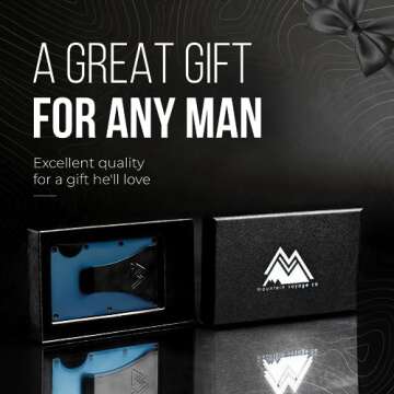 Mountain Voyage Minimalist Wallet for Men & Women - Slim RFID Wallet, Scratch Resistant, Credit Card Holder & Money Clip, Easily Removable Money & Cards, Mens & Womens Wallets (Matte Navy Blue)