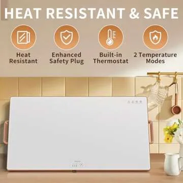 Electric Warming Tray for Food（XXL 32”x18”），Warming Mat for Food for Countertop，Counter Warming Mat for Food for buffets Party ，Tempmaster Adjustable，Thermostat and Full Surface Heating，White