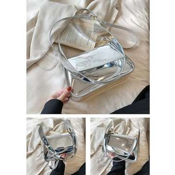 Chic Patent Leather Hobo Bag for Trendy Women 2024