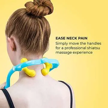 Lindo Shiatsu Neck Massager - Adjustable Knobs for Gentle or Deep Tissue Massage