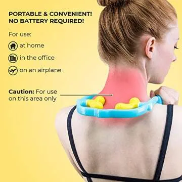 Lindo Shiatsu Neck Massager with Adjustable Knobs for Relief