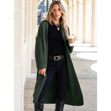 ANRABESS Women Knit Long Cardigan for Fall Style