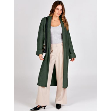 ANRABESS Women Knit Long Cardigan for Fall Style