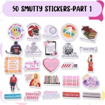 Book Stickers for Kindle,Reading Smut Bookish Sticker Adult Spicy Booktok Smutty Funny Aesthetic Dec...