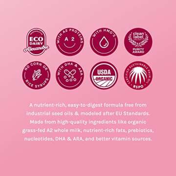 Serenity Kids 12+ Months Toddler Milk Formula Powder - Grass Fed Organic A2 Whole Milk - 12.7oz Can - Clean Label Project Purity Award Certified - 1 Count - Toddler Formula