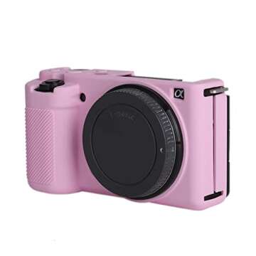 Durable ZV-E10 Silicone Case for Sony Vlog Camera - Pink