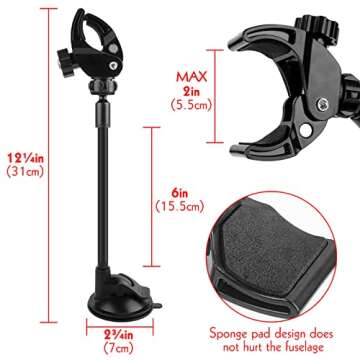 LUEXBOX Adjustable Hair Dryer Holder Stand for Hands-Free Styling