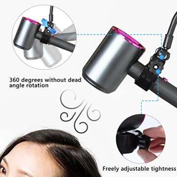 LUEXBOX 360 Degree Hair Dryer Stand for Effortless Styling