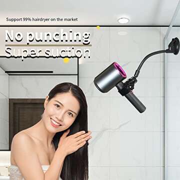 LUEXBOX 360 Degree Hair Dryer Stand for Effortless Styling