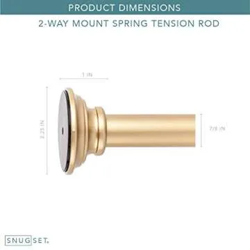 Snug Set Ultra Strong Tension Curtain Rod - Easy Install