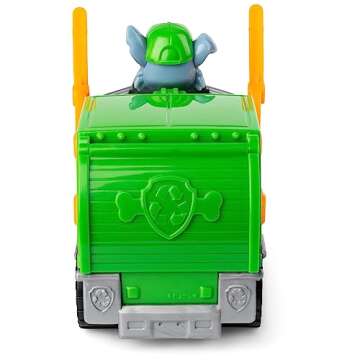Paw Patrol, Rocky’s Recycle Truck Vehicle with Collectible Figure, Preschool Toys for Boys & Girls Ages 3 and Up