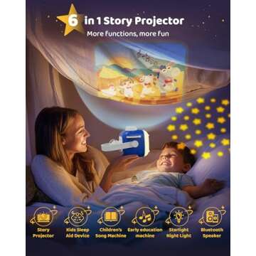 KOKODI Kids Story Projector for Toddlers - Interactive Storytelling Toy with Nightlight