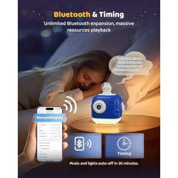 KOKODI Kids Story Projector - Nightlight & Bluetooth Speaker