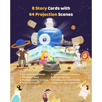KOKODI Kids Story Projector - Nightlight & Bluetooth Speaker