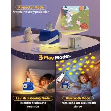KOKODI Kids Story Projector - Nightlight & Bluetooth Speaker