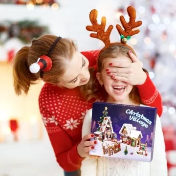 5-in-1 Christmas Village Building Set with LED Lights