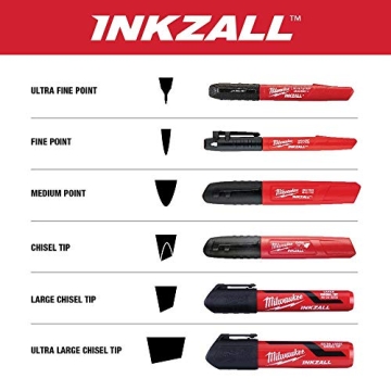 Milwaukee 48-22-3104 Inkzall Fine Point Marker 4-Pack