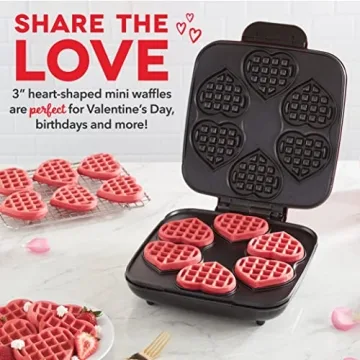 DASH Multi Mini Heart Waffle Maker for Family Fun