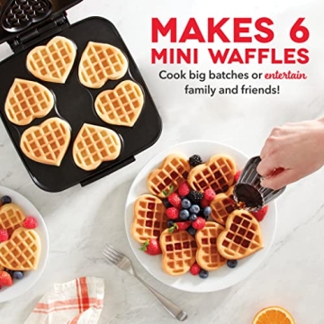 DASH Multi Mini Heart Waffle Maker for Family Fun