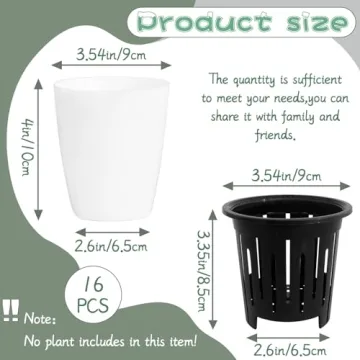 OJYUDD 16 Self-Watering Flower Pots for Easy Plant Care