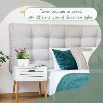 OJYUDD 16 Self-Watering Flower Pots for Easy Plant Care