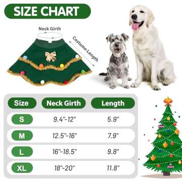 cyeollo Dog Christmas Costume Cute Tree Outfit For Pets