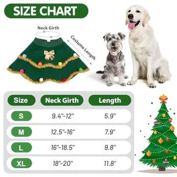 cyeollo Dog Christmas Costume Cute Tree Outfit For Pets