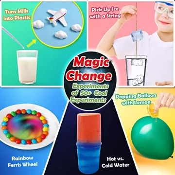 UNGLINGA 50+ Science Lab Experiments Kit for Kids