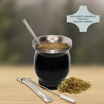 Norte Yerba Mate Tea Gourd and Bombilla Set - Stylish & Durable